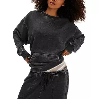 Свитер Slow it down Free People, черный