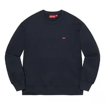 Свитер small box crewneck box 'navy red' Supreme, синий
