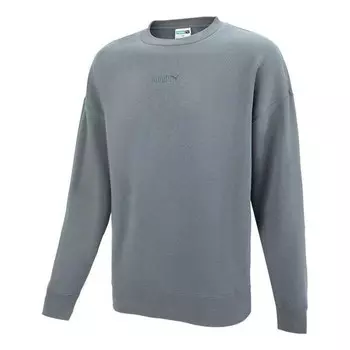 Свитер small logo crew neck sweatshirt 'grey' Puma, серый