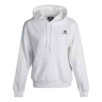 Свитер small logo long-sleeve hooded sweater white Converse, белый