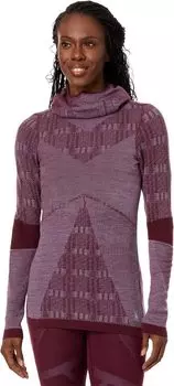 Свитер Smartwool Intraknit Merino 250 Thermal Pattern Hoodie, цвет Black Cherry/Violet Plaid