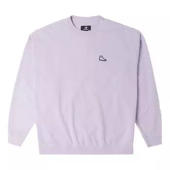 Свитер sneakers patch loose fit sweatshirt 'light purple' Converse, фиолетовый