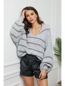 Свитер So Cachemire Althena, цвет Hellgrau/Dunkelgrau