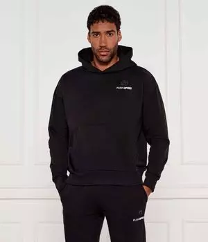 Свитер со царапинами Oversize fit Plein Sport, черный