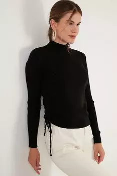 Свитер со сборками Half Fisherman Knitwear 6329531 Lela, черный