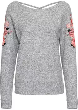 Свитер со шнуровкой Rainbow, серый