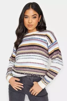 Свитер со скандинавскими мотивами Pixiegirl Petite, мультиколор