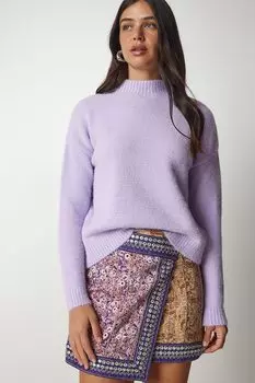 Свитер со средней горловиной Happiness Istanbul, фиолетовый