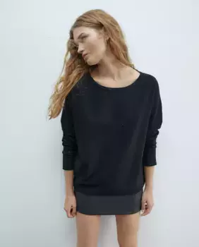 Свитер со стразами Sfera, черный