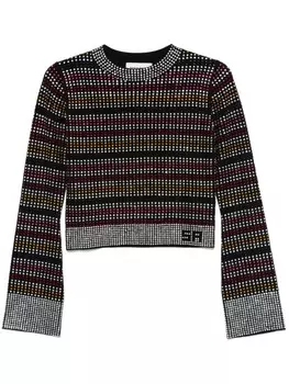Свитер со стразами Sonia Rykiel, черный