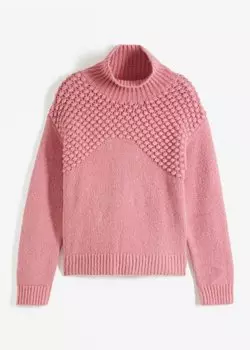 Свитер со структурой Bodyflirt, розовый