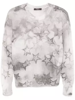 Свитер со звездным принтом TWINSET, серый