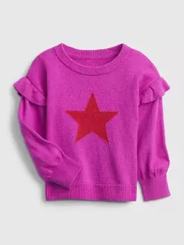 Свитер со звездой Gap, фиолетовый