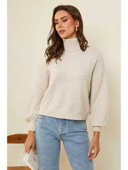 Свитер Soft Cashmere Rollkragen, бежевый