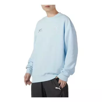 Свитер solid color casual sweater 'blue' Puma, синий