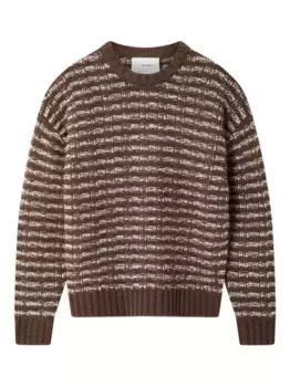 Свитер Sonar в полоску Axel Arigato, коричневый
