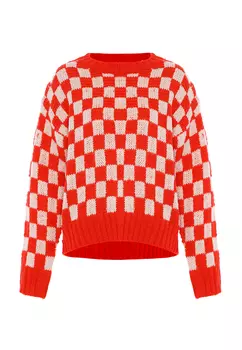 Свитер Sookie Sweater, цвет WEISS ROT KARIERT
