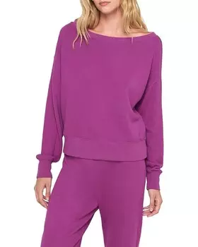 Свитер Spiritual Gangster La Vida Off Shoulder, цвет Electric Amethyst