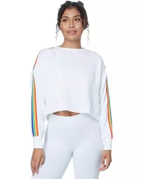 Свитер Spiritual Gangster Rainbow Cropped Pullover, белый