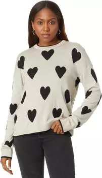 Свитер Splendid Lottie Heart Sweater, цвет Black Hearts