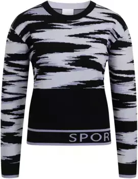 Свитер Sportalm Kitzbhel с круглым вырезом и принтом-логотипом, черный