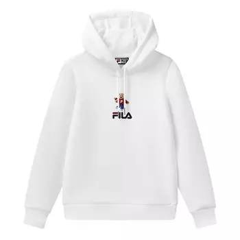 Свитер sports pullover long sleeves hoodie white Fila, белый