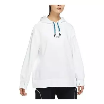 Свитер sportswear loose fleece hoodie white Nike, белый