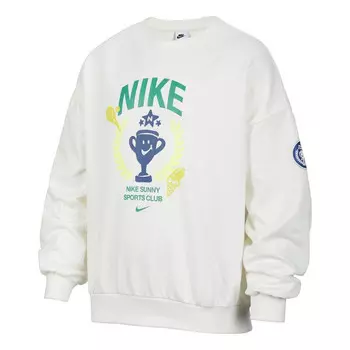 Свитер sportswear sweatshirt 'white' Nike, белый