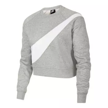 Свитер sportswear swoosh 'grey' Nike, серый