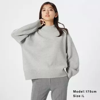 Свитер средней толщины из очень тонкой шерсти мериноса PLST, серый