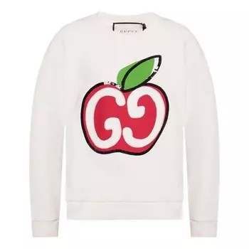 Свитер ss20 gg printing sweatshirt white Gucci, белый