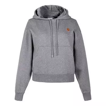 Свитер ss21 small tiger head embroidered loose version hoodie gray Kenzo, серый