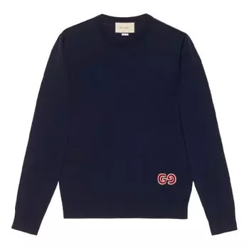 Свитер ss21 wool jumper 'navy' Gucci, синий