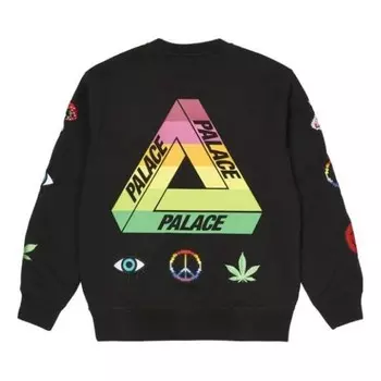 Свитер ss22 mixed media bitmap crew sweater 'black' Palace, черный