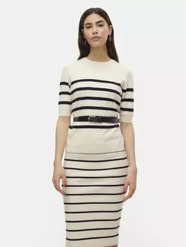 Свитер стандартного кроя Vero Moda, бежевый