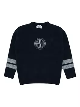 Свитер Stone Island Junior с мотивом «Компас», синий