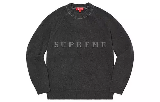 Свитер stone washed sweater 'black' Supreme, черный