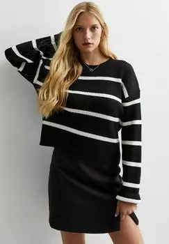 Свитер Stripe Crew Neck New Look