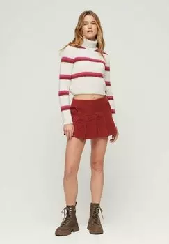 Свитер STRIPE CROPPED ROLL NECK Superdry, полоска розового тысячелистника