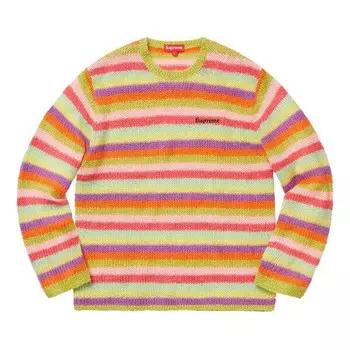 Свитер stripe mohair sweater 'acid green' Supreme, мультиколор