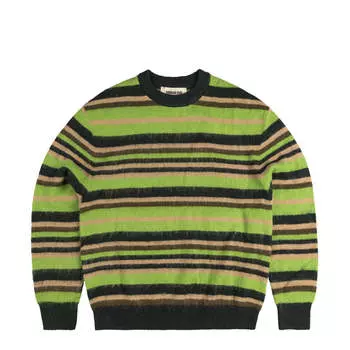 Свитер striped mohair knit sweater Metalwood, зеленый