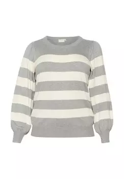 Свитер STRIPED PULLOVER Kaffe Curve, серый