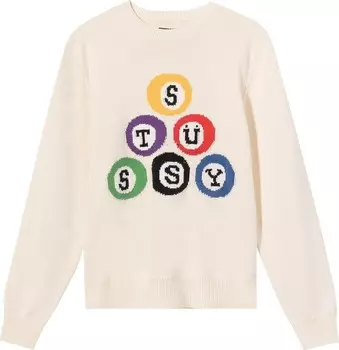 Свитер Stussy Billiard Sweater 'Natural', кремовый