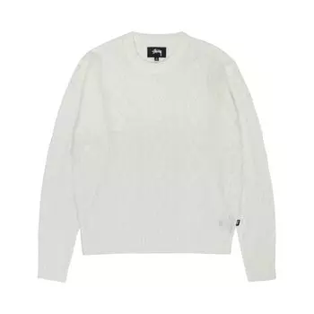 Свитер Stussy Cable Loose Knit Sweater, белый