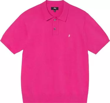 Свитер Stussy Classic Short-Sleeve Polo Sweater 'Pink', розовый