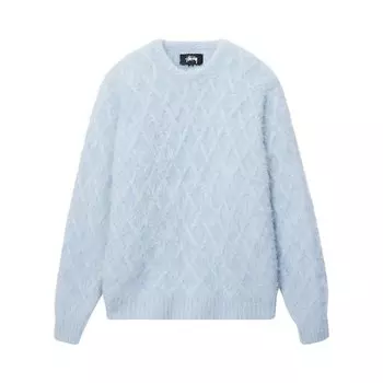 Свитер Stussy Fuzzy Lattice Crew 'Ice', синий