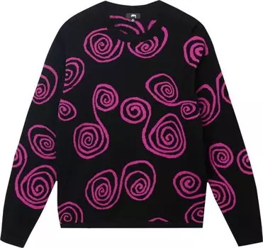 Свитер Stussy Hand Drawn S Sweater 'Black', черный