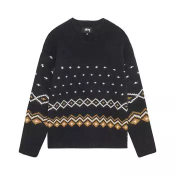 Свитер Stussy Roll Neck Fairisle Sweater 'Charcoal', серый