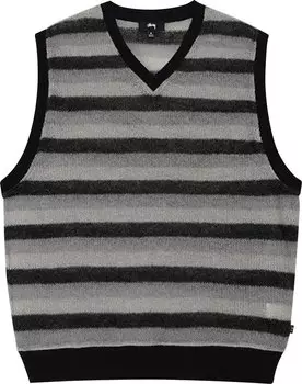 Свитер Stussy Striped Sweater Vest 'Black', разноцветный
