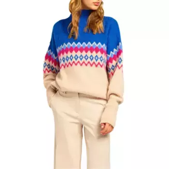 Свитер Sundek Norwegian style high neck, синий